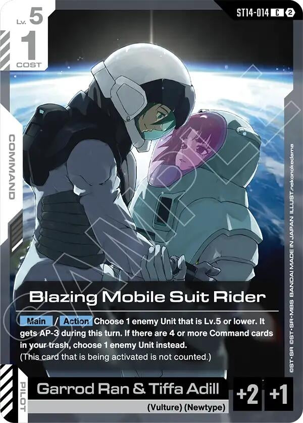 Image for Blazing Mobile Suit Rider (ST14-014) [Starter Deck 14: Heavy Dominion] - Gundam Card Game