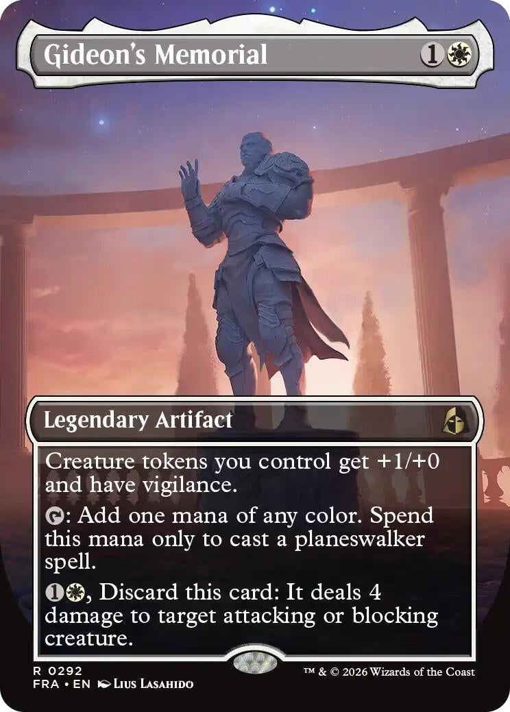 Image for Gideon's Memorial (Borderless) (292) [Reality Fracture] - Magic: The Gathering
