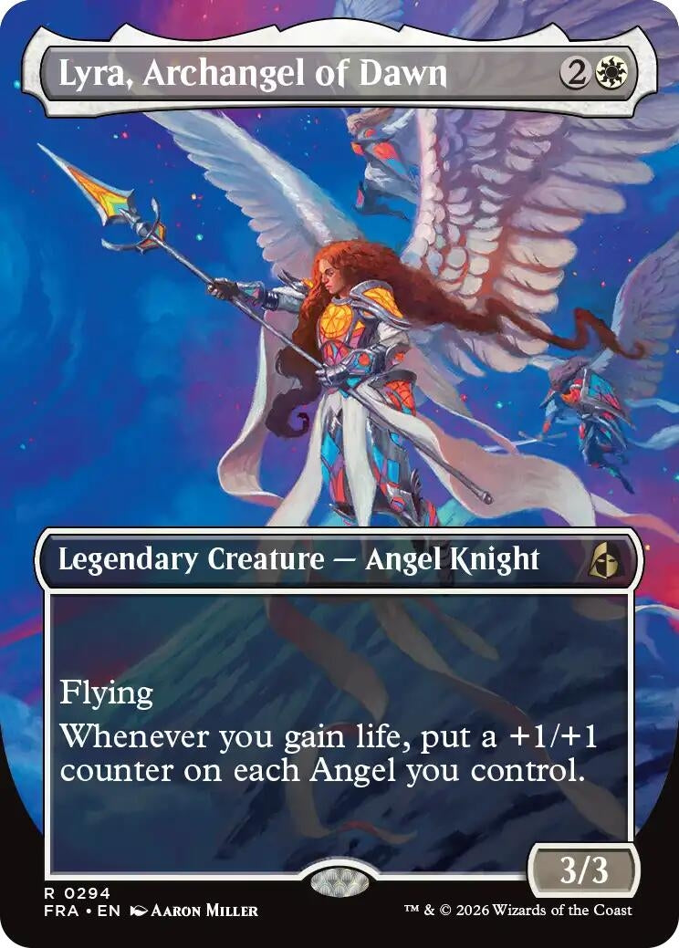 Image for Lyra, Archangel of Dawn (Borderless) (294) [Reality Fracture] - Magic: The Gathering