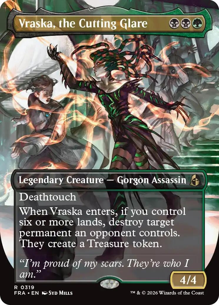 Image for Vraska, the Cutting Glare (Borderless) (319) [Reality Fracture] - Magic: The Gathering