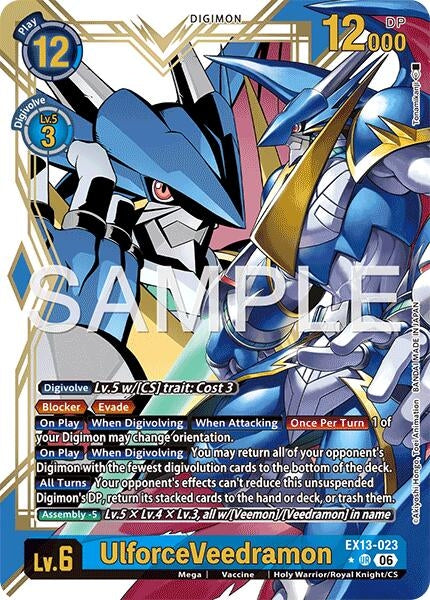 Image for UlforceVeedramon (Alternate Art) (EX13-023 UR) [Chivalrous XIII] - Digimon Card Game