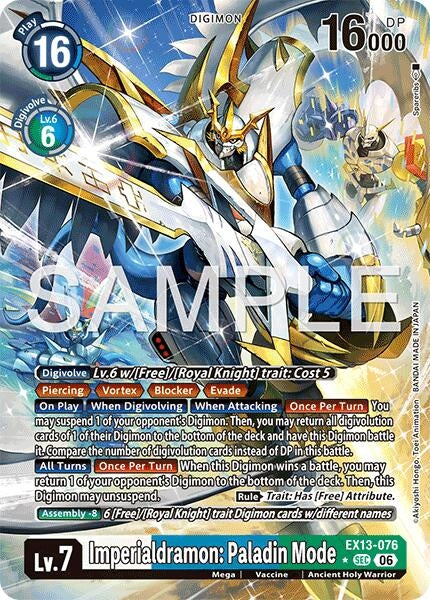 Image for Imperialdramon: Paladin Mode (Alternate Art) (EX13-076 SEC) [Chivalrous XIII] - Digimon Card Game