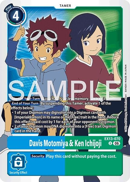 Image for Davis Motomiya & Ken Ichijoji (EX13-070 U) [Chivalrous XIII] - Digimon Card Game