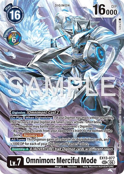 Image for Omnimon: Merciful Mode (EX13-077 SEC) [Chivalrous XIII] - Digimon Card Game