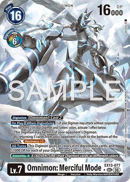 Image for Omnimon: Merciful Mode (Alternate Art) (EX13-077 SEC) [Chivalrous XIII] - Digimon Card Game