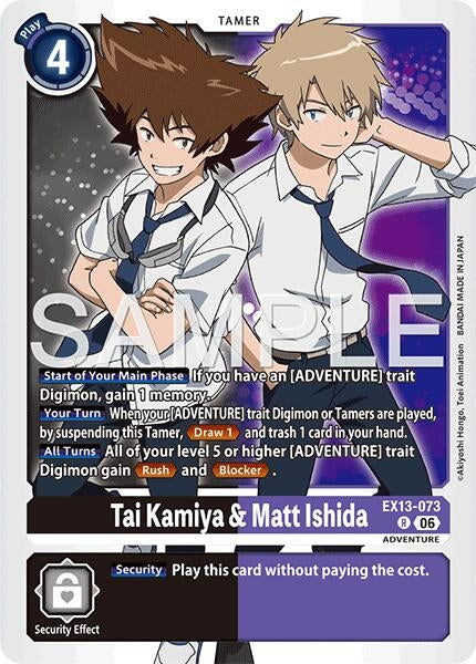 Image for Tai Kamiya & Matt Ishida (EX13-073 R) [Chivalrous XIII] - Digimon Card Game
