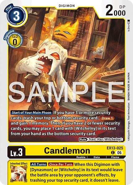 Image for Candlemon (EX13-025 C) [Chivalrous XIII] - Digimon Card Game