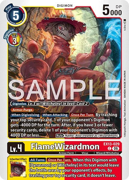 Image for FlameWizardmon (EX13-029 C) [Chivalrous XIII] - Digimon Card Game