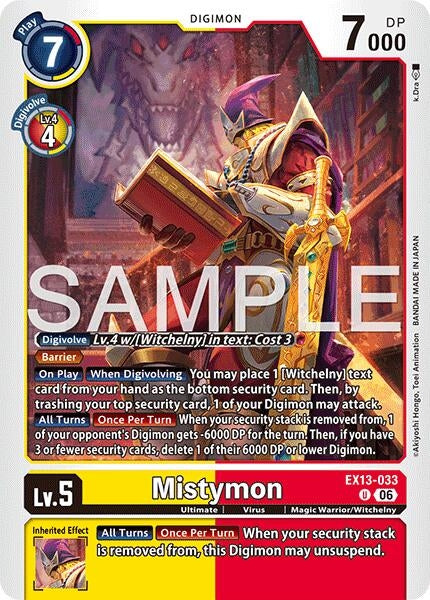 Image for Mistymon (EX13-033 U) [Chivalrous XIII] - Digimon Card Game