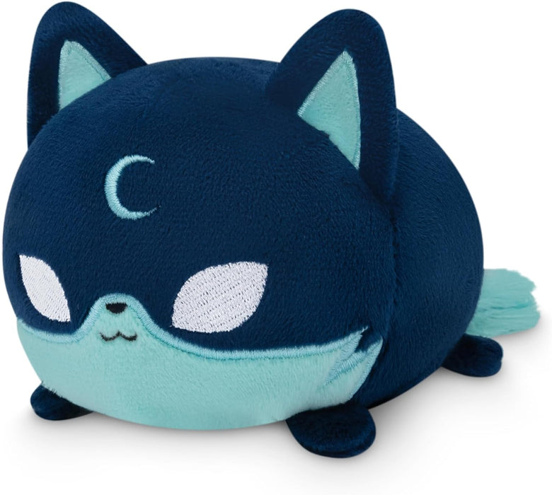 Plushie Tote Bag: Dark Blue Moon Foxes Tote Bag + Dark Blue Moon Fox Plushie