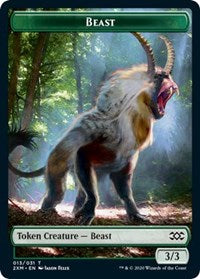 Beast // Saproling Double-Sided Token (13 // 17) [Double Masters]