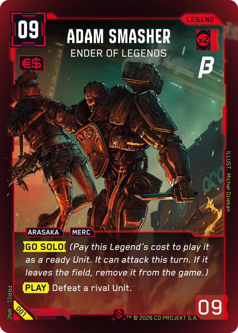 Image for Adam Smasher - Ender of Legends (001) [Pre-Release Beta] - Cyberpunk TCG