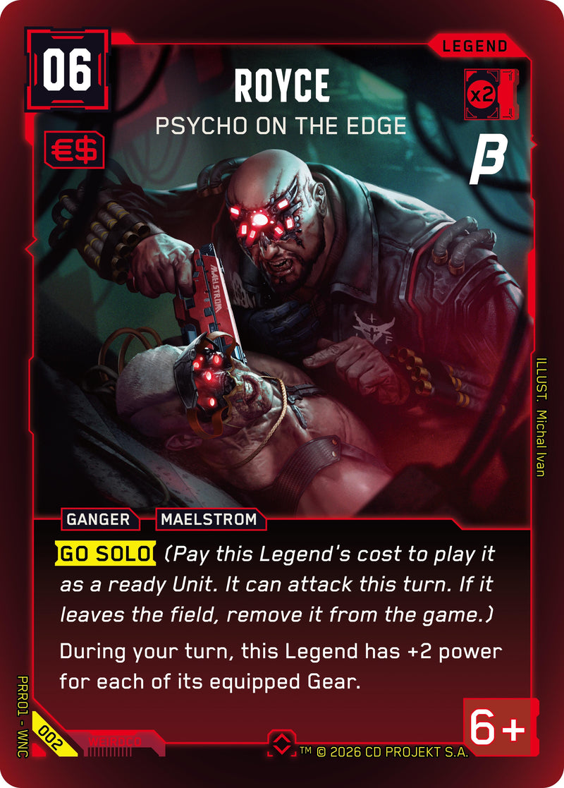 Image for Royce - Psycho on the Edge (002) [Pre-Release Beta] - Cyberpunk TCG