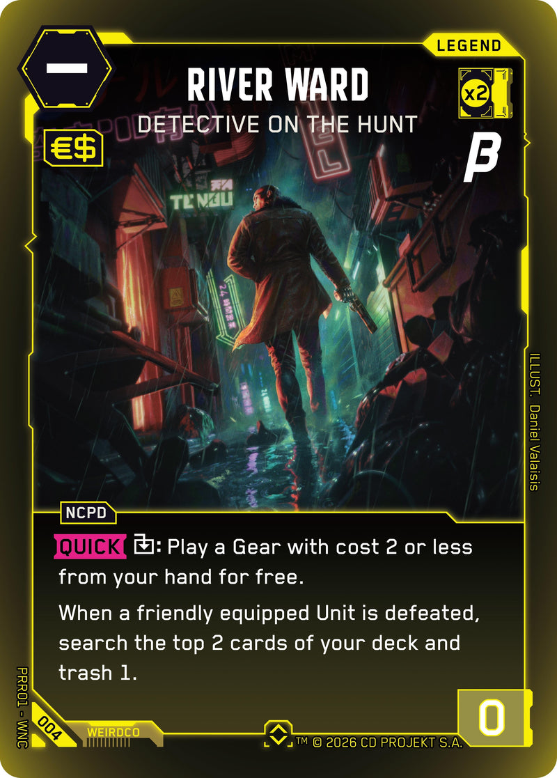 Image for River Ward - Detective on the Hunt (004) [Pre-Release Beta] - Cyberpunk TCG