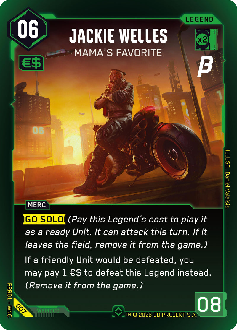 Image for Jackie Welles - Mama's Favorite (007) [Pre-Release Beta] - Cyberpunk TCG