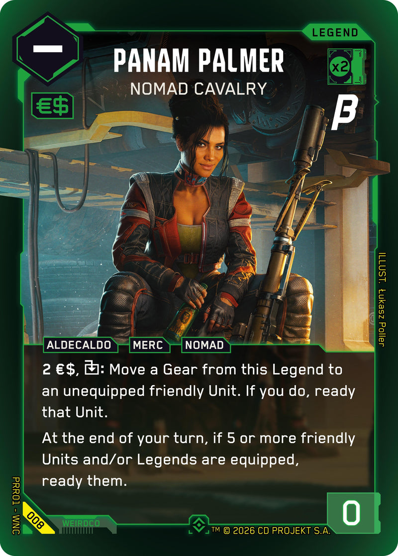 Image for Panam Palmer - Nomad Cavalry (008) [Pre-Release Beta] - Cyberpunk TCG