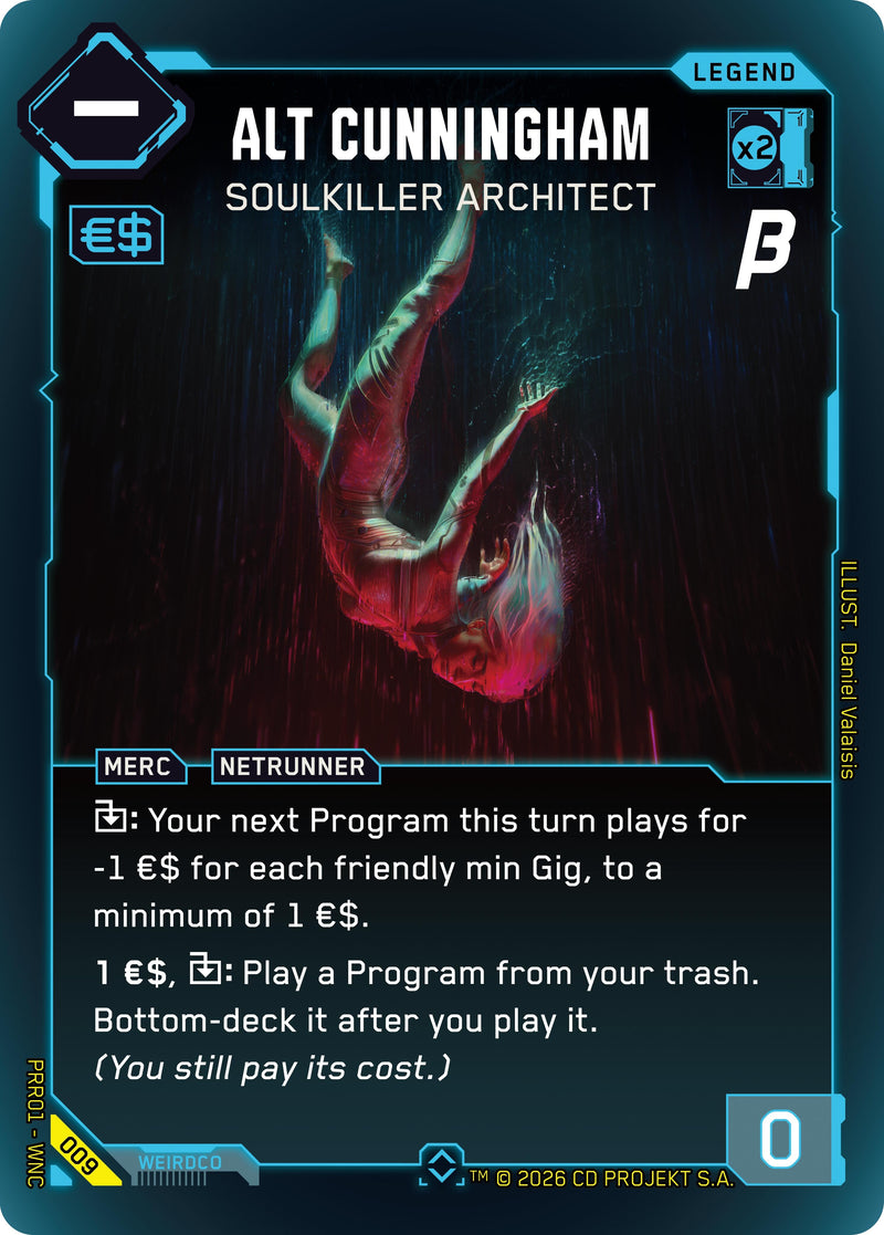 Image for Alt Cunningham - Soulkiller Architect (009) [Pre-Release Beta] - Cyberpunk TCG