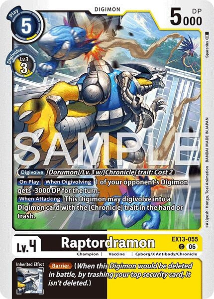 Raptordramon (EX13-055 C) [Chivalrous XIII]