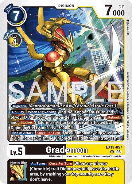 Image for Grademon (EX13-057 U) [Chivalrous XIII] - Digimon Card Game