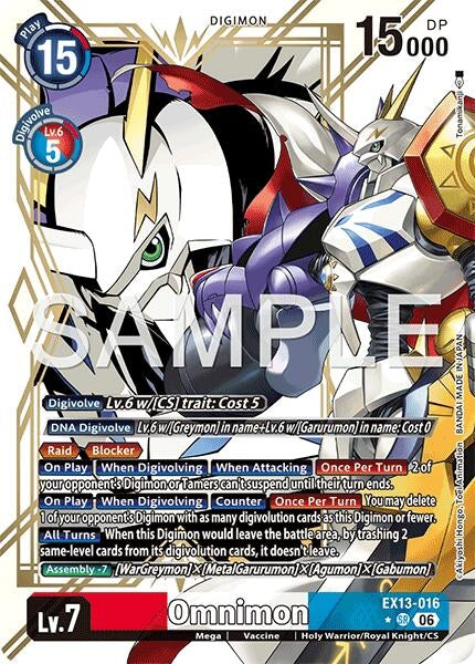 Omnimon (Alternate Art) (EX13-016 SR) [Chivalrous XIII]
