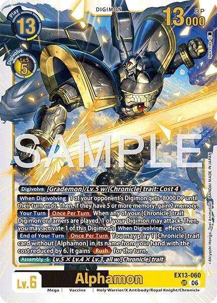 Image for Alphamon (EX13-060 UR) [Chivalrous XIII] - Digimon Card Game