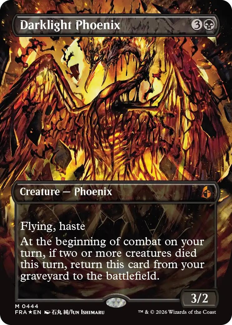 Image for Darklight Phoenix (Borderless) (0444) (444) [Reality Fracture] - Magic: The Gathering
