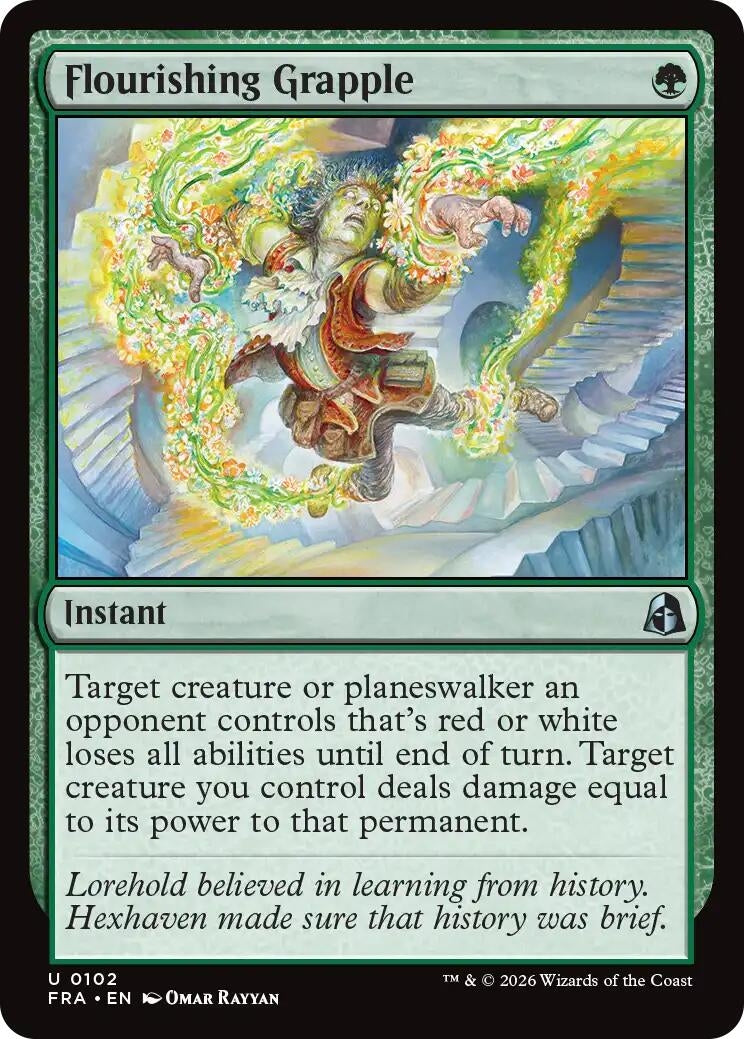 Image for Flourishing Grapple (102) [Reality Fracture] - Magic: The Gathering