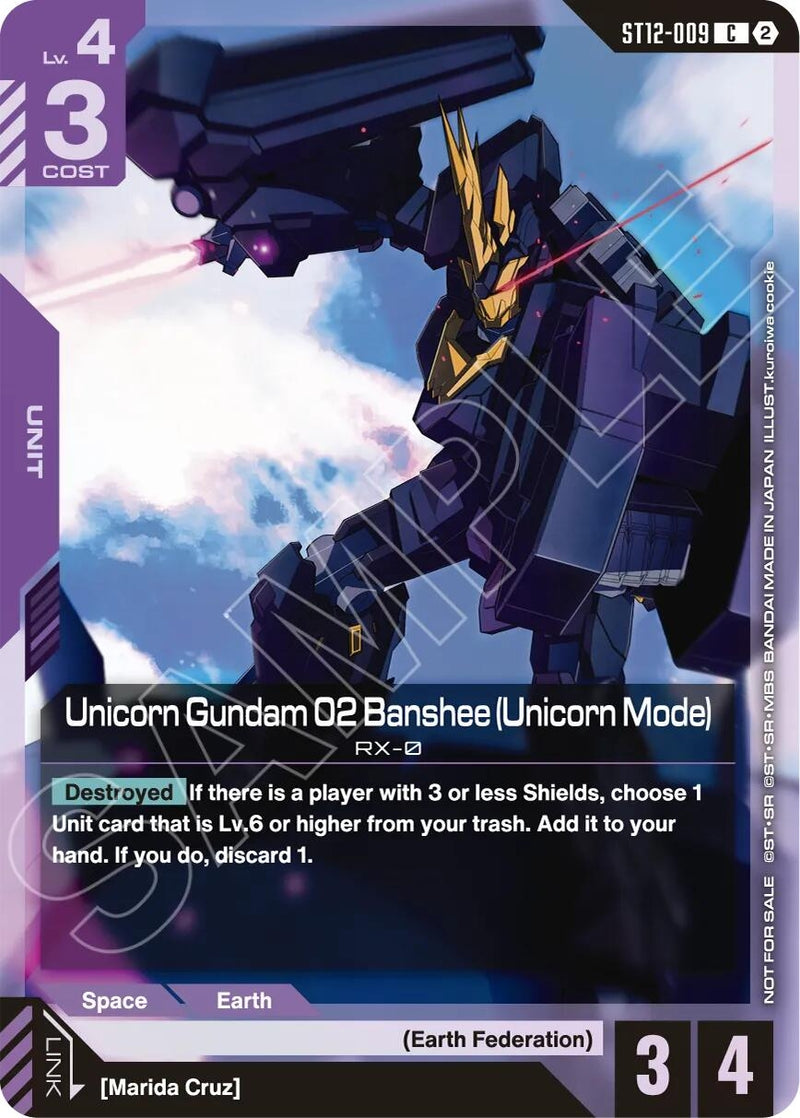 Image for Unicorn Gundam 02 Banshee (Unicorn Mode) (ST11-ST14 Release Event) (ST12-009) [Gundam Promotional Cards] - Gundam Card Game