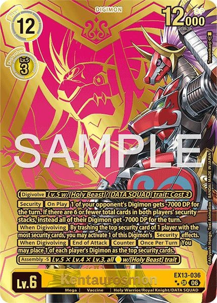 Image for Kentaurosmon (Rare Pull) (EX13-036 SR) [Chivalrous XIII] - Digimon Card Game
