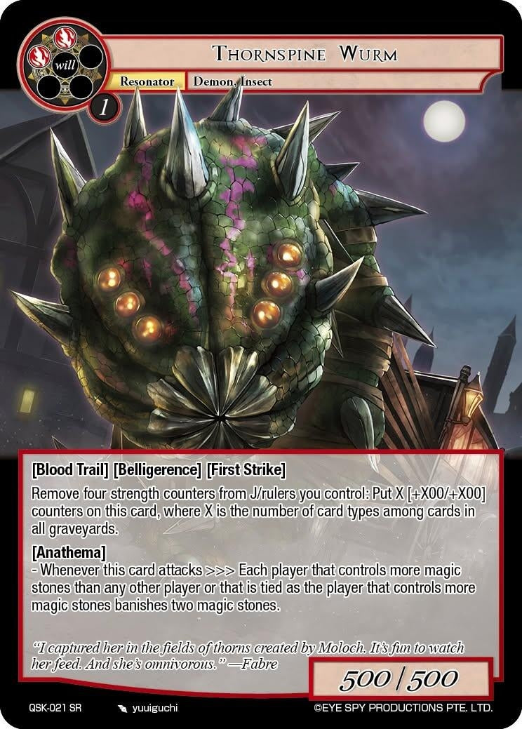 Image for Thornspine Wurm (QSK-021 SR) [The Quest of the Seven Keys] - Force of Will