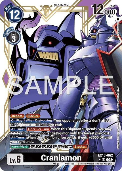 Image for Craniamon (Alternate Art) (EX13-062 SR) [Chivalrous XIII] - Digimon Card Game