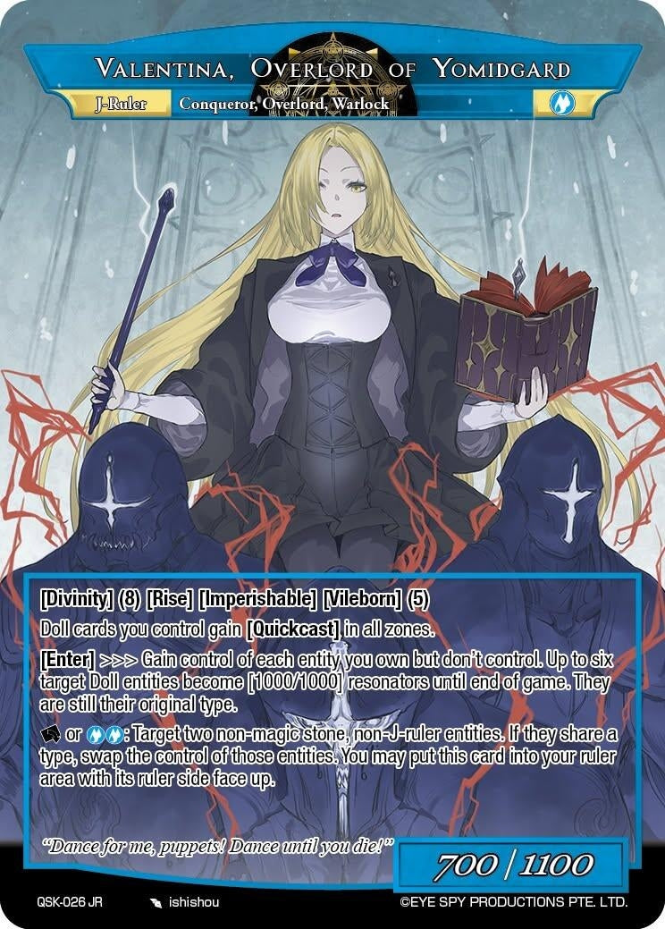 Image for False Goddess of Yomidgard, Valentina // Valentina, Overlord of Yomidgard (QSK-026 JR) [The Quest of the Seven Keys] - Force of Will