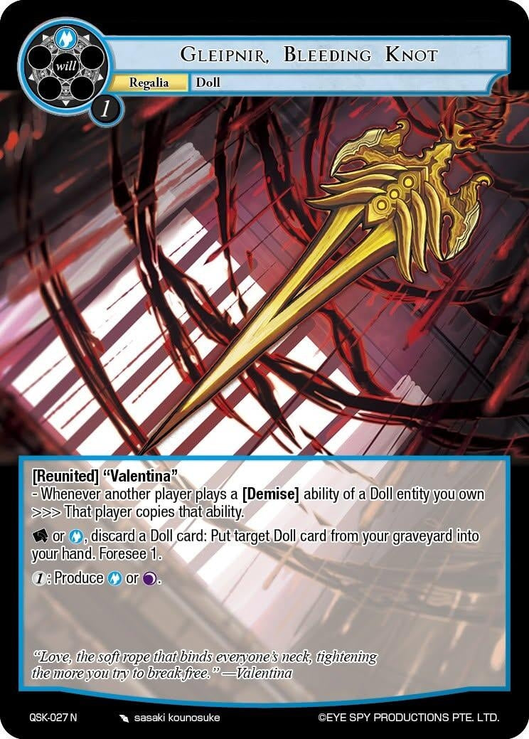 Image for Gleipnir, Bleeding Knor (QSK-027 N) [The Quest of the Seven Keys] - Force of Will