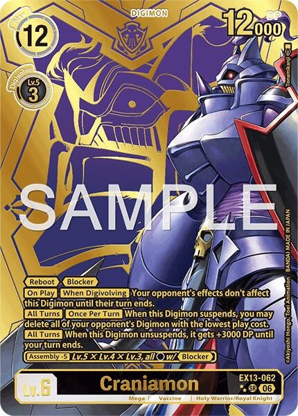 Image for Craniamon (Rare Pull) (EX13-062 SR) [Chivalrous XIII] - Digimon Card Game