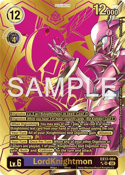 Image for LordKnightmon (Rare Pull) (EX13-064 SR) [Chivalrous XIII] - Digimon Card Game