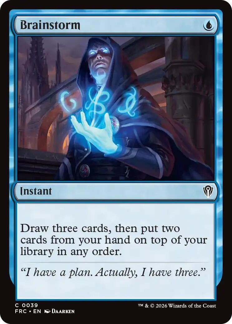 Image for Brainstorm (39) [Commander: Reality Fracture] - Magic: The Gathering