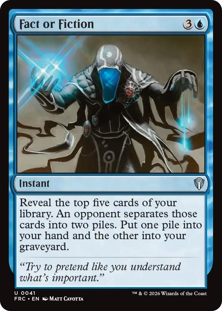 Image for Fact or Fiction (41) [Commander: Reality Fracture] - Magic: The Gathering