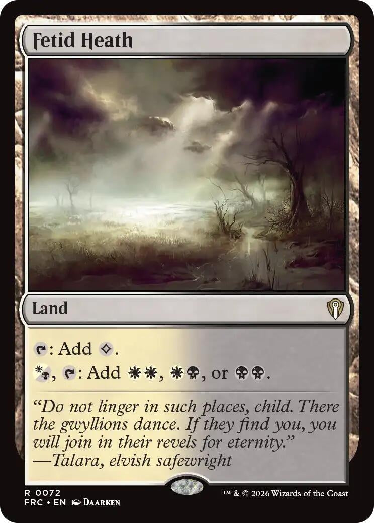 Image for Fetid Heath (72) [Commander: Reality Fracture] - Magic: The Gathering