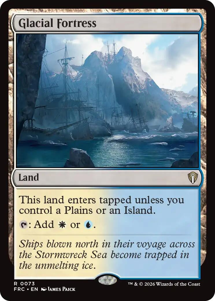 Image for Glacial Fortress (73) [Commander: Reality Fracture] - Magic: The Gathering
