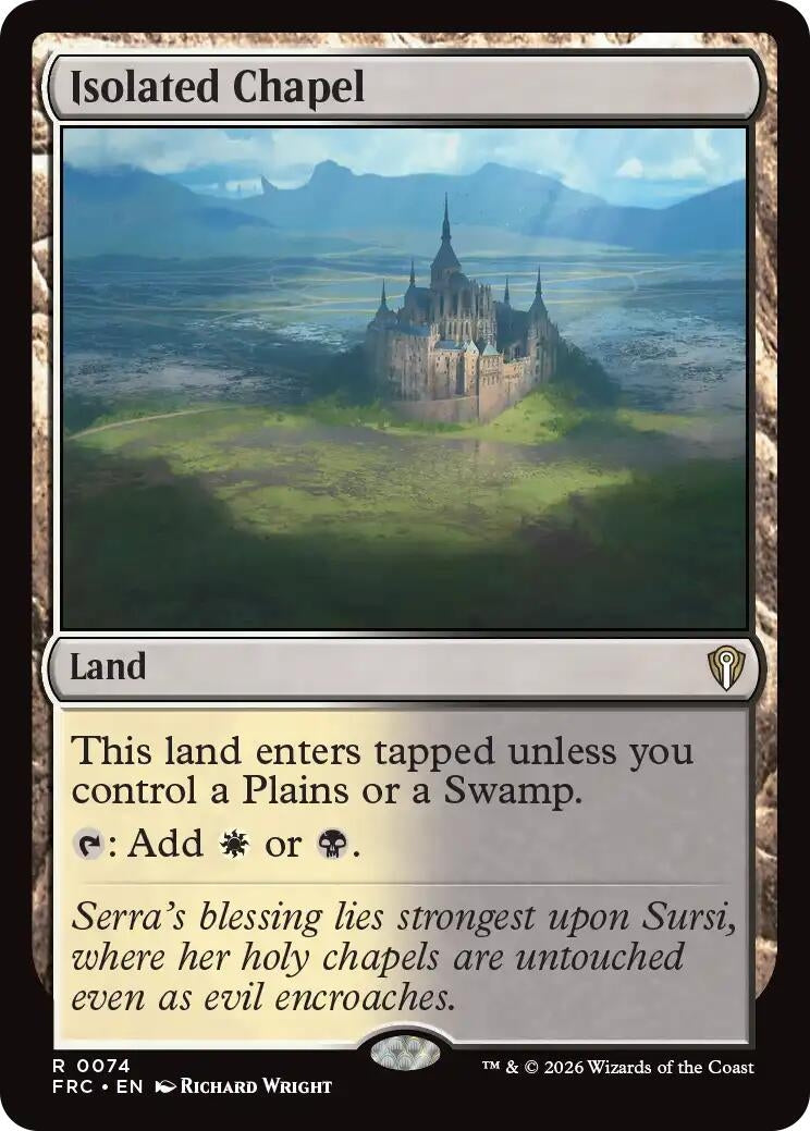 Image for Isolated Chapel (74) [Commander: Reality Fracture] - Magic: The Gathering