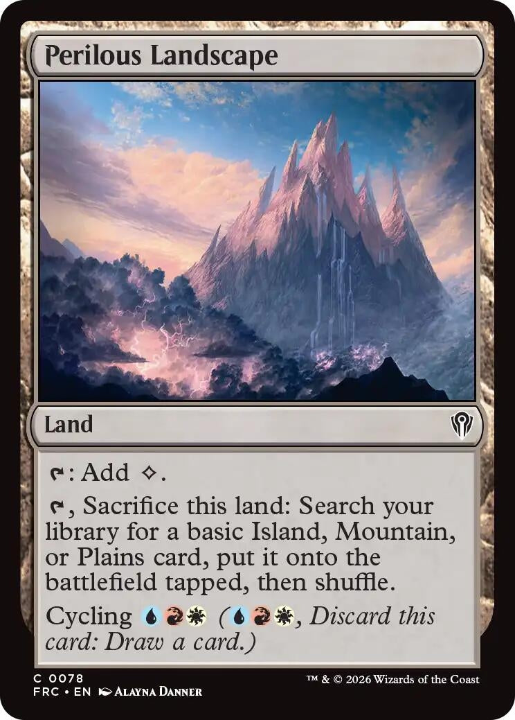 Image for Perilous Landscape (78) [Commander: Reality Fracture] - Magic: The Gathering