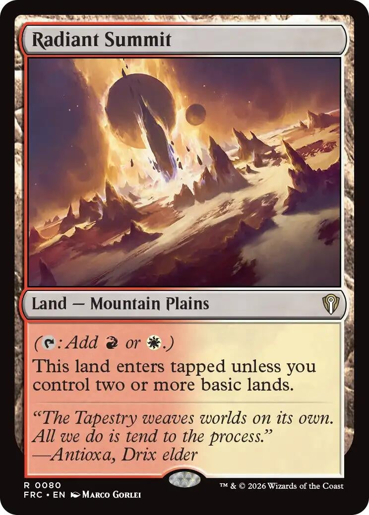 Image for Radiant Summit (80) [Commander: Reality Fracture] - Magic: The Gathering
