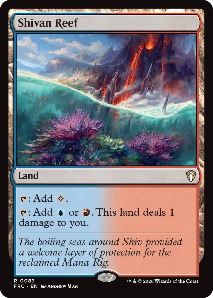 Image for Shivan Reef (83) [Commander: Reality Fracture] - Magic: The Gathering