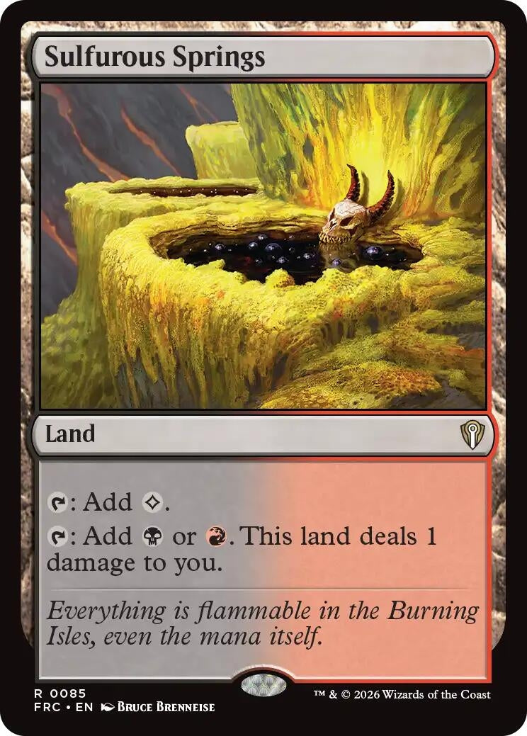 Image for Sulfurous Springs (85) [Commander: Reality Fracture] - Magic: The Gathering