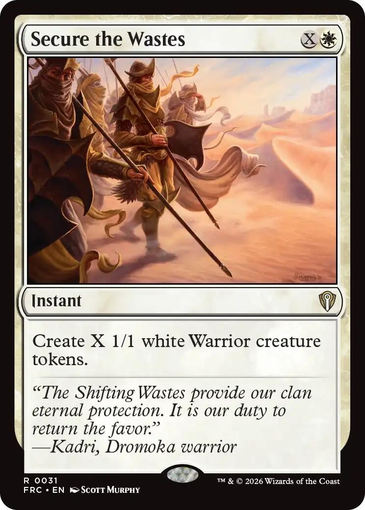 Image for Secure the Wastes (31) [Commander: Reality Fracture] - Magic: The Gathering