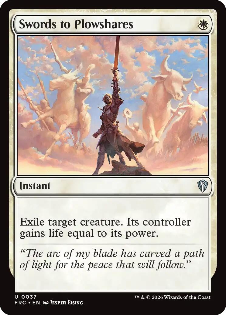 Image for Swords to Plowshares (37) [Commander: Reality Fracture] - Magic: The Gathering