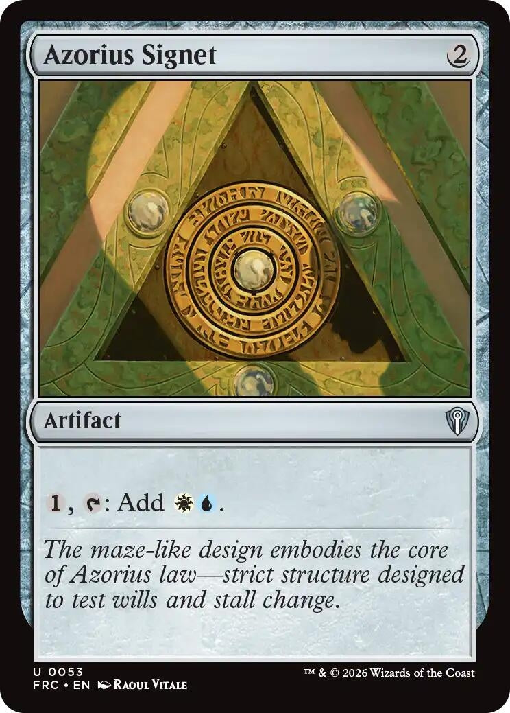 Image for Azorius Signet (53) [Commander: Reality Fracture] - Magic: The Gathering