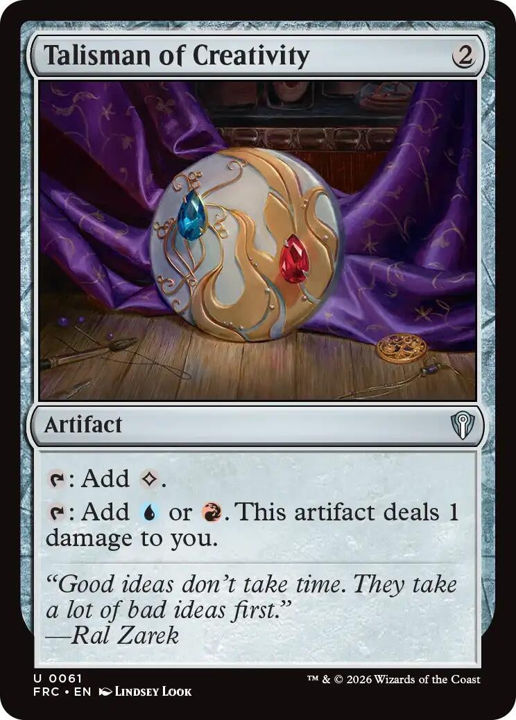 Image for Talisman of Creativity (61) [Commander: Reality Fracture] - Magic: The Gathering