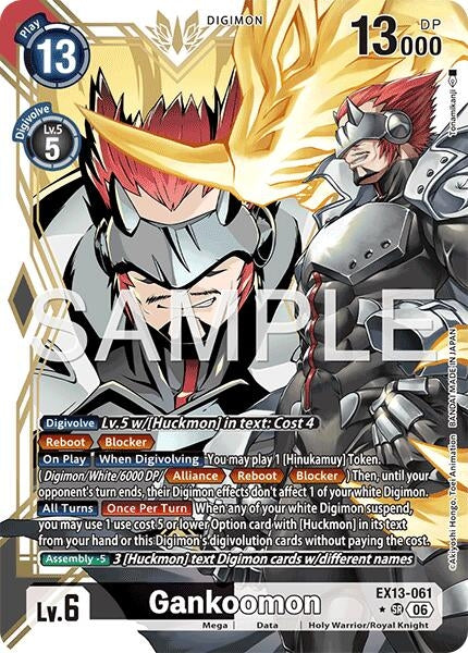 Image for Gankoomon (Alternate Art) (EX13-061 SR) [Chivalrous XIII] - Digimon Card Game