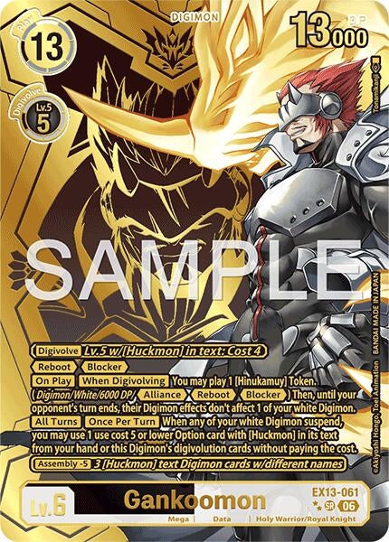 Image for Gankoomon (Rare Pull) (EX13-061 SR) [Chivalrous XIII] - Digimon Card Game